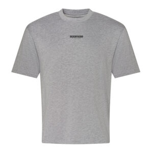 BOTB Script Oversized T Shirt Heather Grey Front