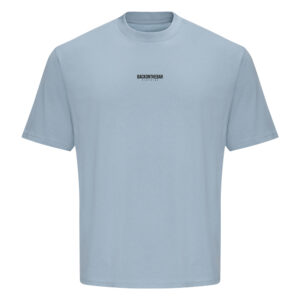 BOTB Script Oversized T Shirt Sky Blue Front